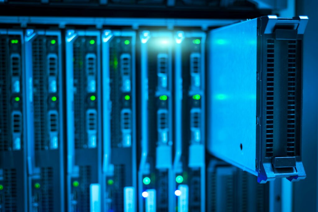 pexels-photo-17489157-17489157 Detailed view of a server rack with a focus on technology and data storage.
